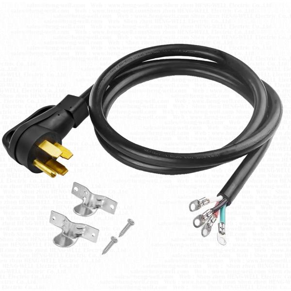 Cable de alimentación Nema Cord 125V 250V Nema 14-50P con cable SJTW 4C 6/8AWG pelado con terminal de 50 amperios, cable de alimentación de EE. UU. para generador