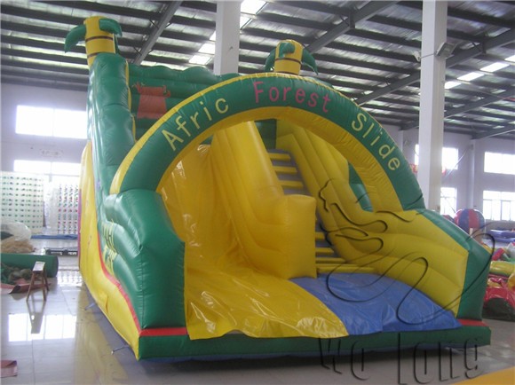 cheap commercial Afric forest inflatable slide