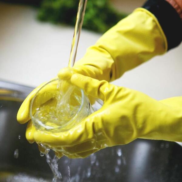 Перчатки Dishwashing кухни латекса многоразовые 30g 300mm s