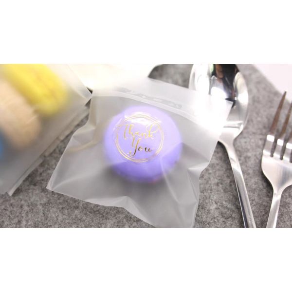 Embossed PVC Transparent Thank You Sticker Labels Printing Paper For Food Packaging