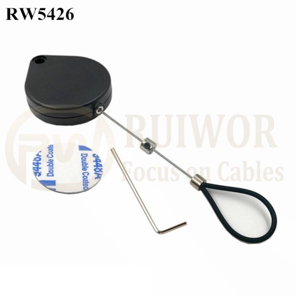 RW5426 Heart-Shaped Security Pull Box Plus Adjustable Stainless Steel Wire Loop Coated Silicone Hose