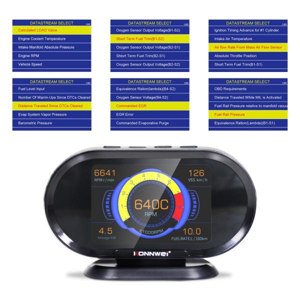 Дисплей датчика OBD спидометра FCC 12V 0.77W HUD CE