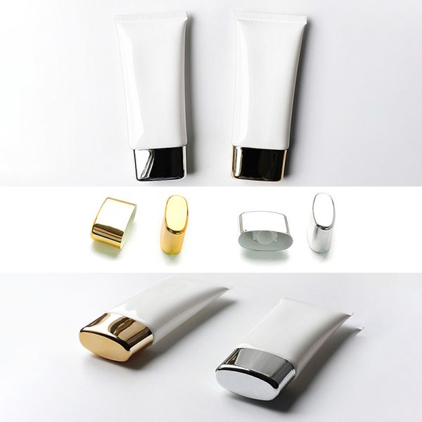 50ml Super Oval Good Barrier Against Moisture And Air Cosmetic Plastic Soft Tube Utilizing Silk Screen Printing And Laminated Materials For Cosmetic Packaging