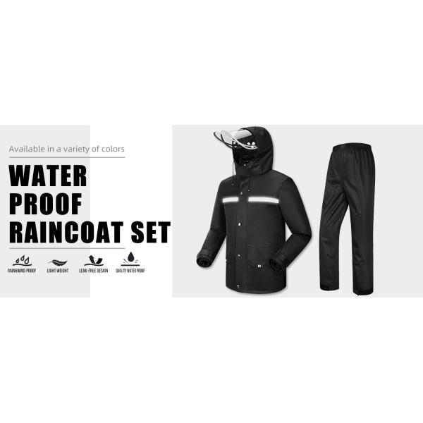 Rain Suit Jacket & Trouser Suit Raincoat for Men & Women Outdoor All-Sport Waterproof Breathable Anti-storm