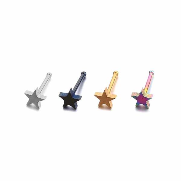 Fashion Jewelry Star Nose Studs Rings Pin Body Piercing Jewelry
