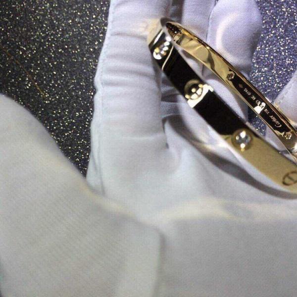 Ouro do ouro amarelo Diamonds18k dos diamantes do bracelete 4 do amor da joia do tipo