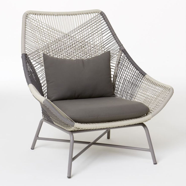 Modern Outdoor Waterproof Portable Eco-Friendly Rattan Wicker Patio Lounge Chair Recliner Foot Pedal Set for Garden Dining