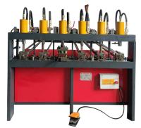 Máquina de perforar de acero en forma de canal de acero semiautomática de seis estaciones