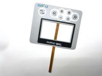 Finitura brilhante de poliéster painel de janela transparente montagem interruptor tátil para máquina CNC