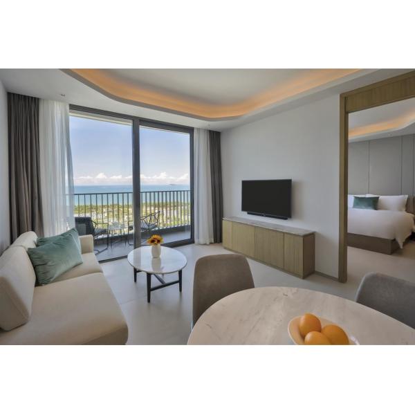 Гостиница квартиры для долгосрочной оставаясь одиночной облицовки дуба квартиры обшивает панелями комнату Bedroom+Living