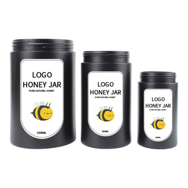 Food Grade 7 oz  17 oz  35 oz Plastic Honey Jars HDPE Sauce Packaging Bottle Jar for Honey Jam