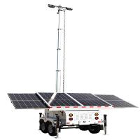 Mobile Solar Light Tower Running Time 24.3 Hours Portable Outdoor Light Towers Trailer Light Tower
