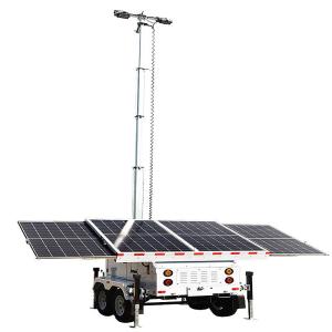 Mobile Solar Light Tower Running Time 24.3 Hours Portable Outdoor Light Towers