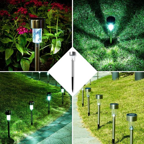 Direct Solar LED Landscape Lights for Outdoor Pathway Stainless Steel Garden Lighting