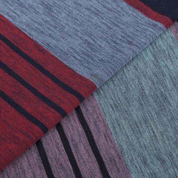 Проницаемая и поглощающая пот хлопчатобумажная простая джерси полосатая вязаная ткань для одежды