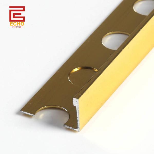 Brass Gold Edge Tile Trim 8mm Brushed Aluminum Tile Trim Para Casa Parede E Chão