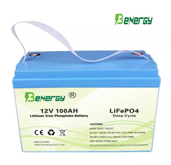 Bateria recarregável de plástico LiFePo4 Bluetooth 12V 100AH Substitua bateria de chumbo ácido Veículo elétrico