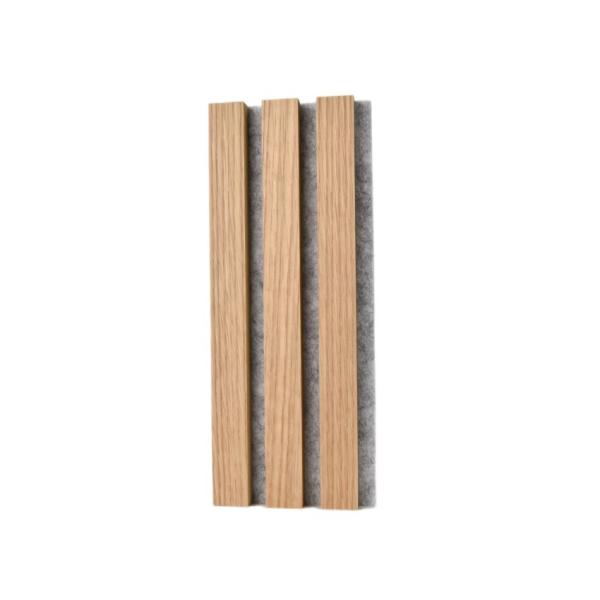 Natural Wood Slat Acoustic Wall Panels Fire Retardant 0.85 NRC Sound Absorption