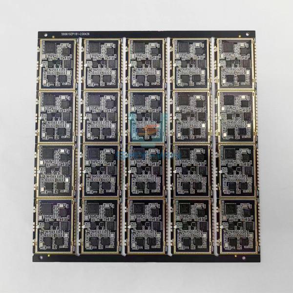 Single Sided SMT PCB Assembly Custom High Frequency Black Soldmask
