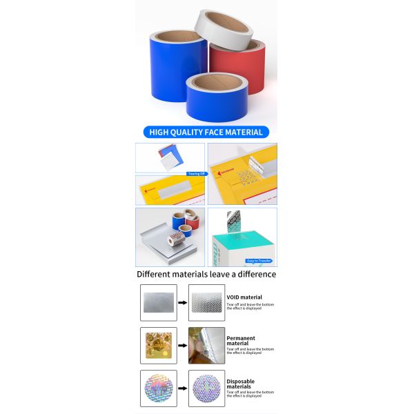 Embossing Tamper Evident Labels Anti Counterfeit Labels Digital Printed