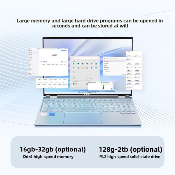 Wholesale High Quality 16 Inch Notebook Computer with Intel Quad Core 2.90GHz 16GB RAM 1TB SSD Intel UHD Graphics for Office