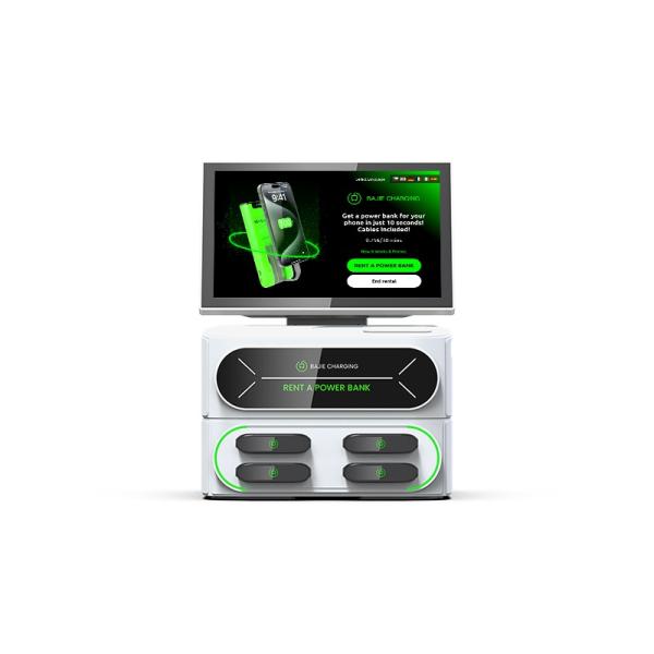 Restaurant Airport Commercial Rental 4 Slots 6000mah Touch Screen Stackable 4g Overseas Self Service Shared Mobile Power Bank