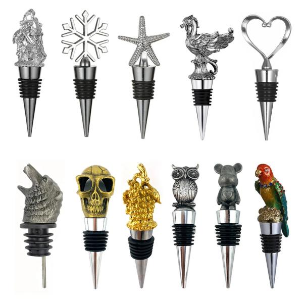 Tête d'animal en métal Pourboireuse à vin en acier inoxydable Pourboireuse à bouteille de champagne et de whisky Pourboireuse à bouchon de vin