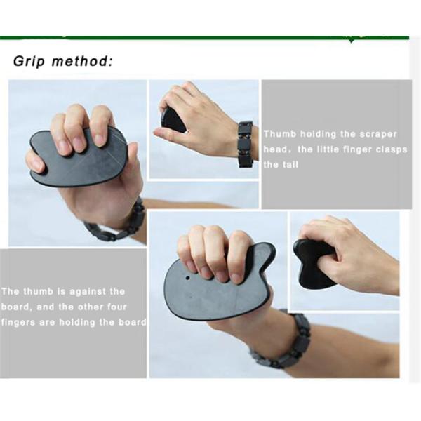 Natural Black Bian Stone Gua Sha Massage Ring for Full-body Manual Acupoint Massager Hand and Foot Meridian Massage