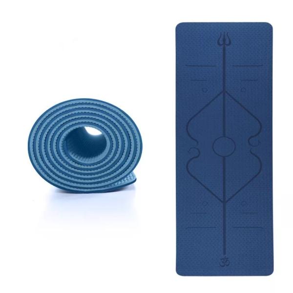 TPE Yoga Mat, Dual Color, Environmentally friendly, Soft Anti Slip Sports Fitness, Exercise, Pilates Mat, Extra Grip