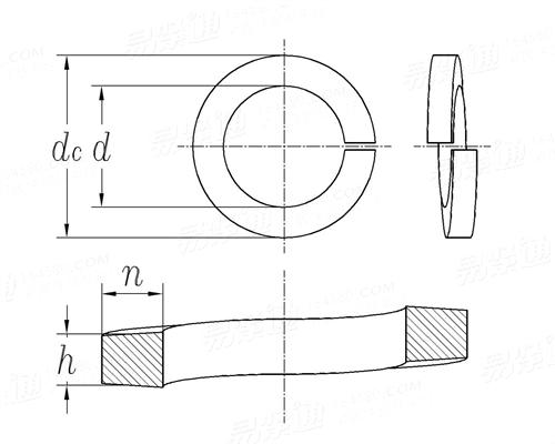 ANSI ASME B181.21.1 шайбы спиральной пружины 3 дюймов стальные