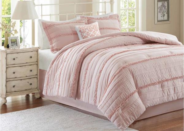 Soft Ruffle Lightweight Down Alternative Comforter Set Multiple Colors Optional