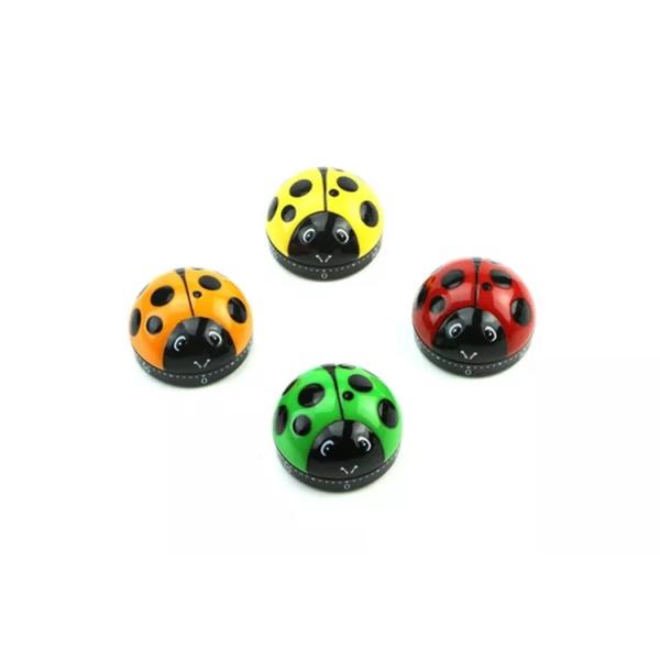 Seven Color Plastic 60 Minute Ladybug Kitchen Timer Fashion Shape Cute