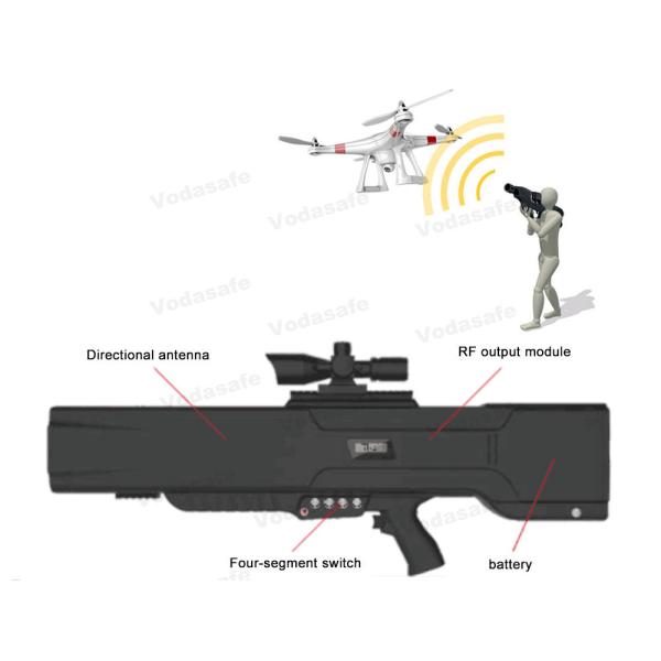 1500m Large Coverage Drone RF Jammer , Directional Drone Jammer Waterproof