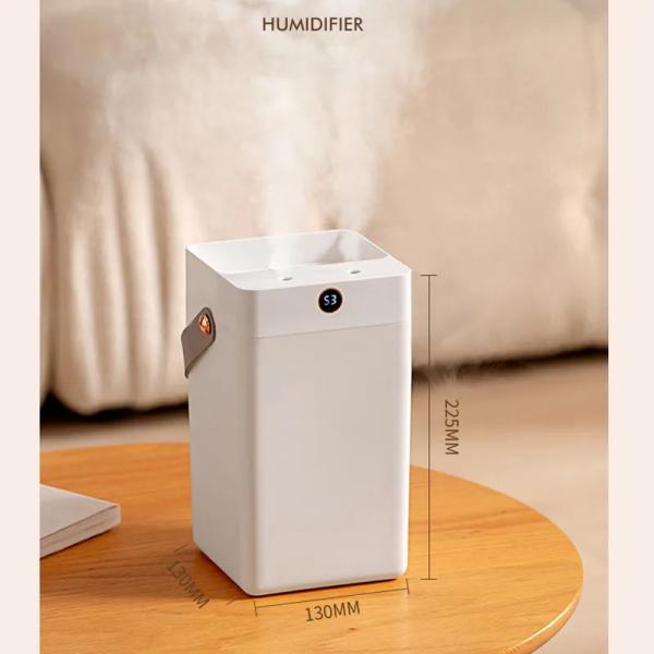 3L Grande capacidade Diffusor de pulverização dupla Umidade Nebulosa fria Umidificador de ar de nebulização Com ecrã digital