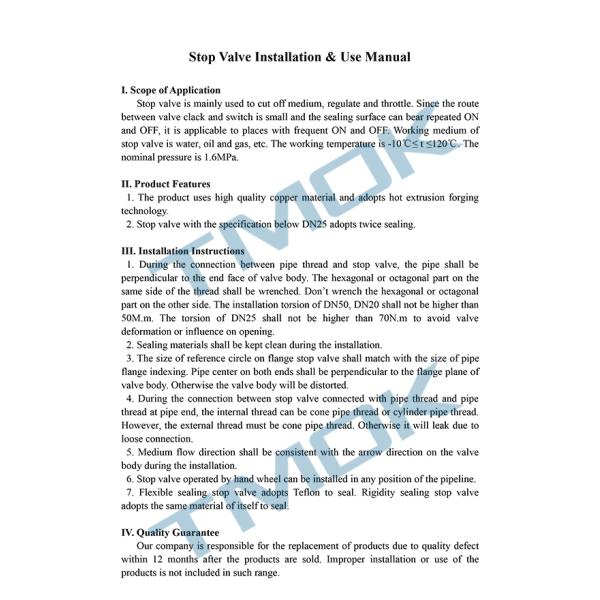 Toilet PTFE Full Port Forged Cock Brass Water Stop Valve 15mm