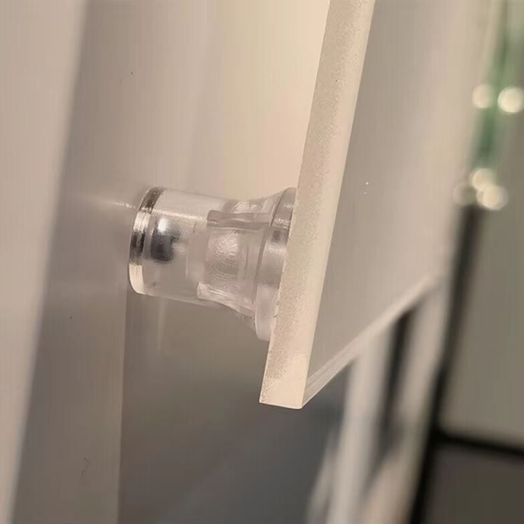 Clear Finish Invisible PC Plastic Nail Fasteners For Billboard Fixed Support Feet