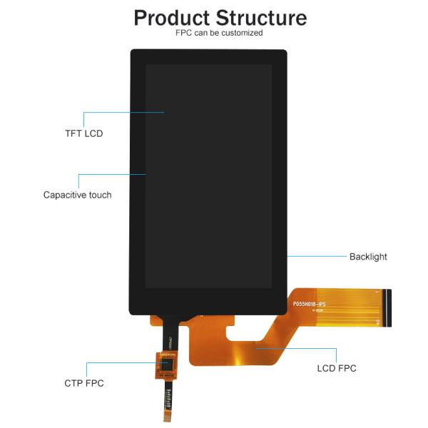 5,5 модуль дисплея IPS TFT LCD интерфейса дюйма MIPI Transmissive