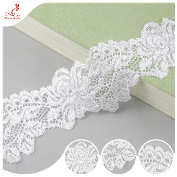 Белая отделка шнурка цветка 2КМ расстворимая в воде для одеяния, ремесленничества