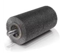 Brosses à rouleaux en fil spirale poli cylindrique industriel pour le polissage