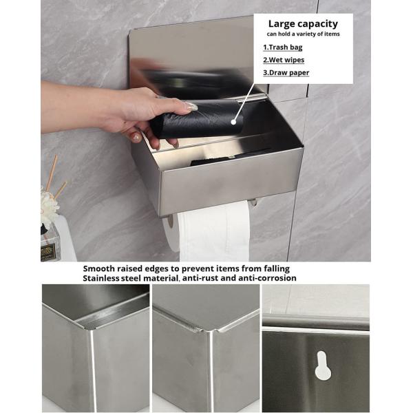 Polished Chrome Metal Stainless Steel Toilet Roll Dispenser For Bathroom Washroom Hotels