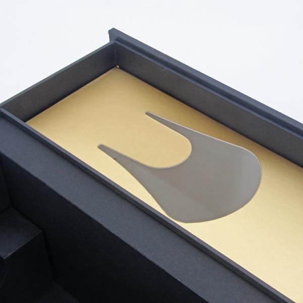 Rigid Cardboard Liquor Packaging Luxury Paper Gift Box For Wine And Wine Glass