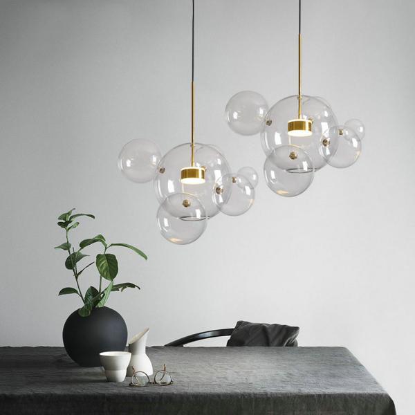 Modern LED Glass Hanglamp Hanging Design Bubbles Lamp Pendant Lights Fixtures for Kitchen