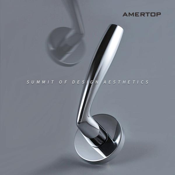 Black Lever Interior Door Handles Nordic Style for Living Room 122mm 67mm