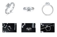 White Moissanite Diamond Minimalist Custom Sytle Wedding Ring For Women