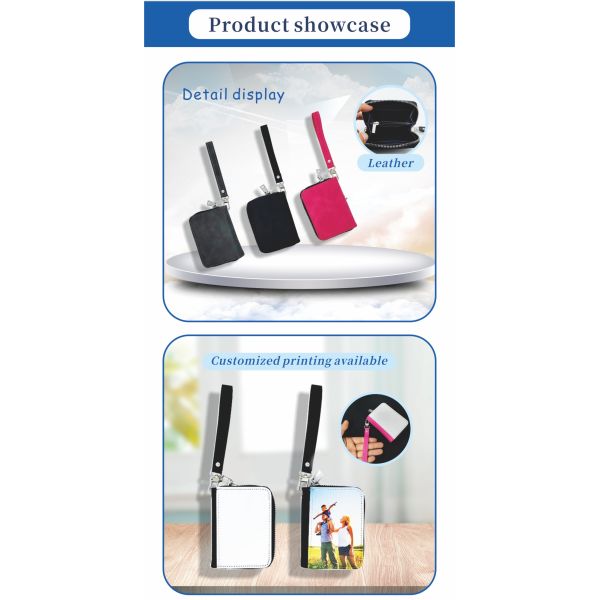 Fashionable Waterproof PU Leather Women's Wallet Sublimation Design Lady Purse Novelty Gift for Girls