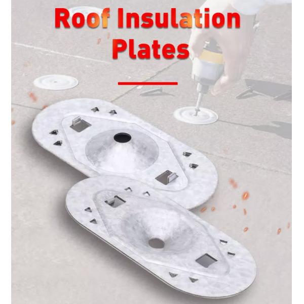 Zinc Coated Steel Oval Barbed Plate For Fix Waterproofing Membrane To Roof Decks