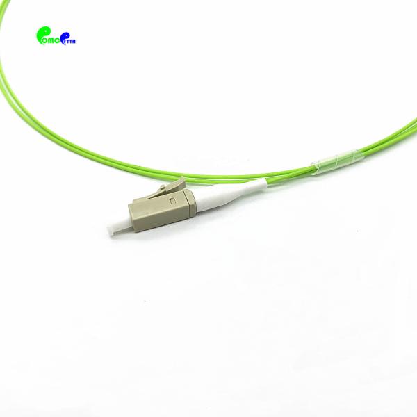 Lemon Green FTTH PVC LSZH LC Fiber Optic Patch Cord OM5 Fiber Pigtail
