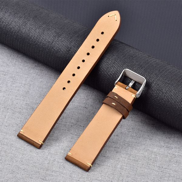 Quick-release Two-piece Leather Strap