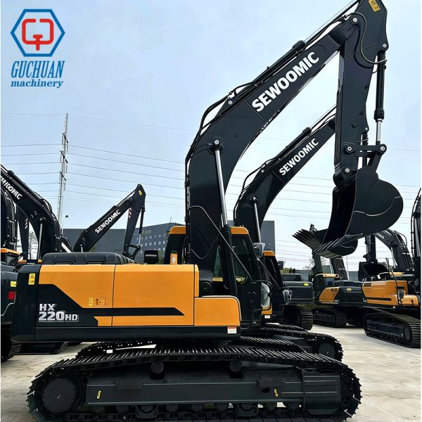 HX220HD 20 Ton Hydraulic Crawler Excavator High Fuel Efficiency Strong Digging Force For Construction