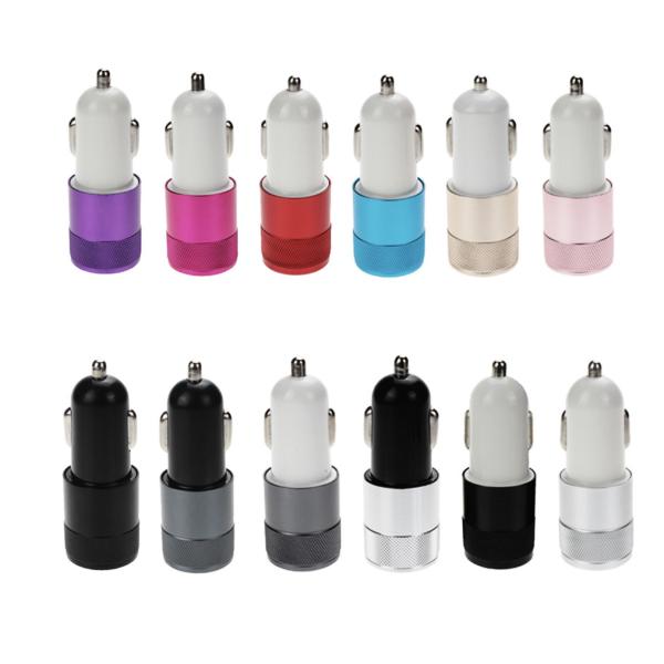 Shenzhen Factory Supply Aluminum 12V Car Battery Charger Emergency Dual USB Car Charger For Mobile Tablet
